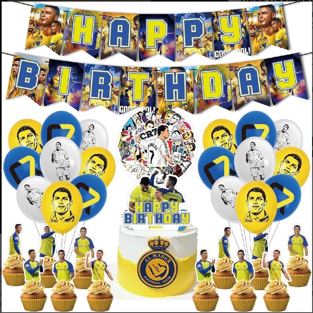 Ronaldo theme Birthday supply decorations